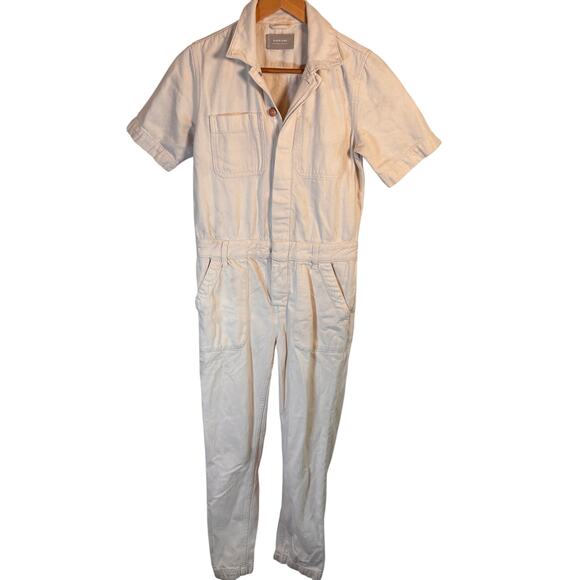 Everlane Women's The Short Sleeve Denim Coverall Jumpsuit - Picture 2 of 5